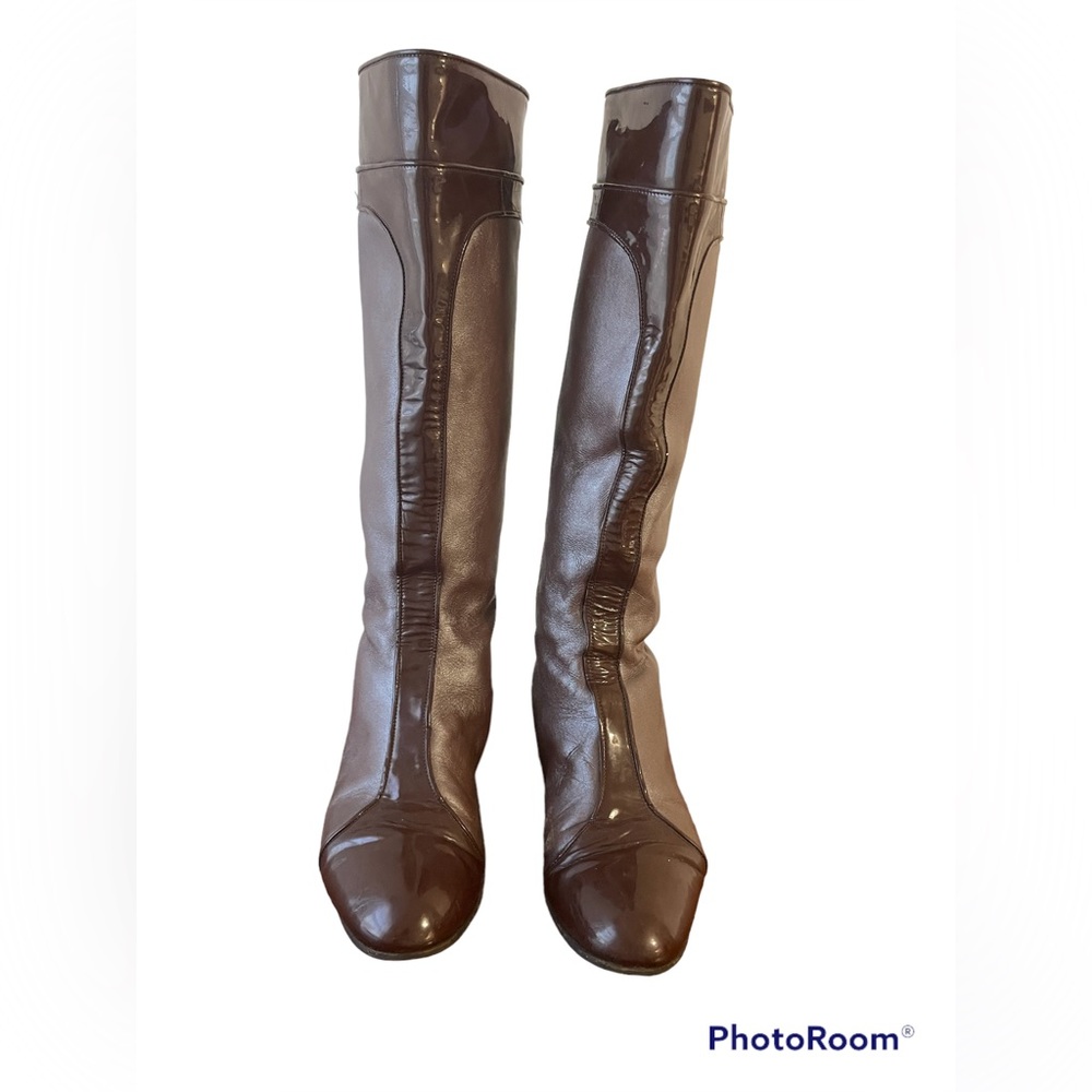 Goldenblue brown leather boots  - made in Italy. Size 39.